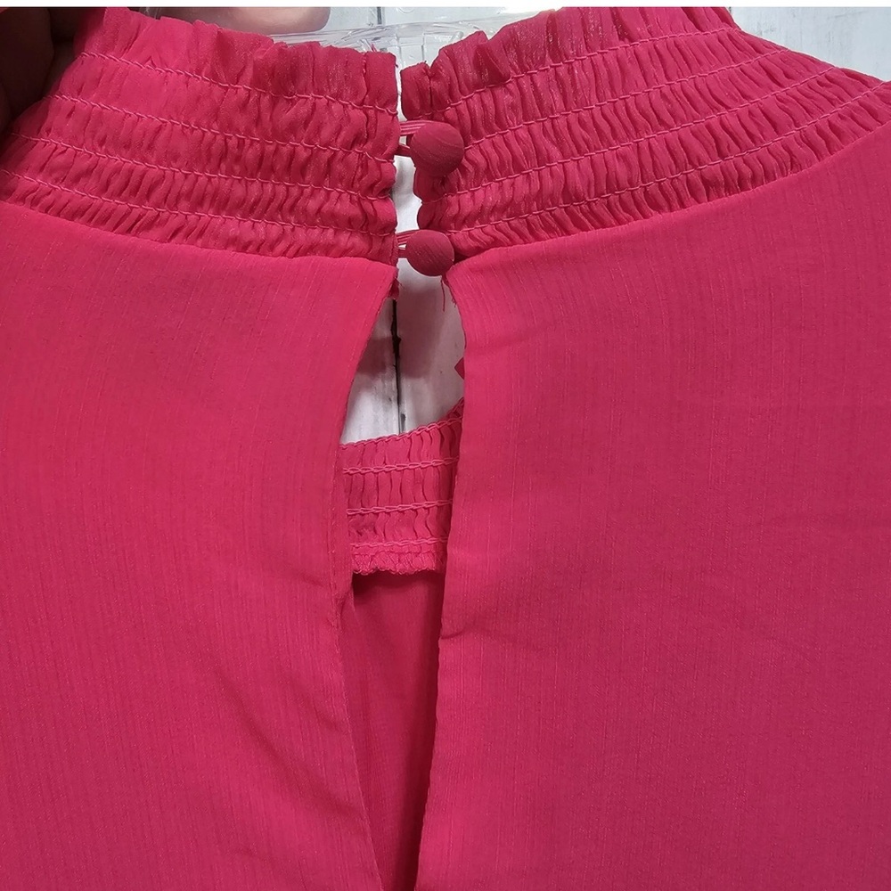Torrid Pink Ruffle Blouse size 4 - Picture 5 of 6